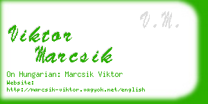 viktor marcsik business card